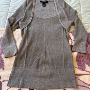 Women's Gray & Silver Sweater